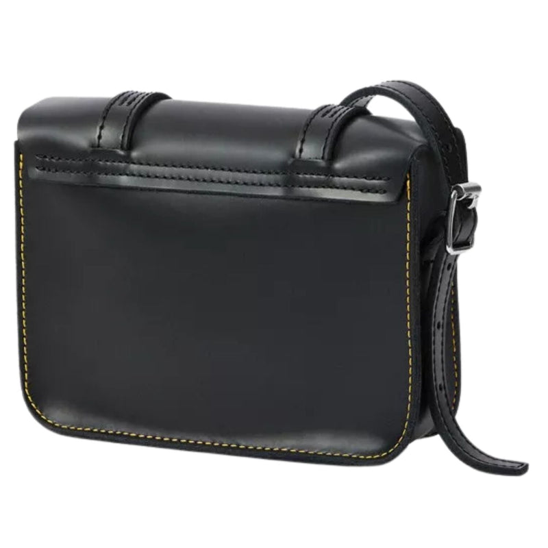 Load image into Gallery viewer, Dr. Martens 7 Inch Satchel Bag Leather Shoulder Crossbody Magnetic Buckle in Black Kiev-4