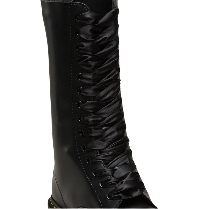 Load image into Gallery viewer, 83" Satin Ribbon Laces in Black - Fits 12-14 Eye Dr. Martens Boots Durable Pair-4