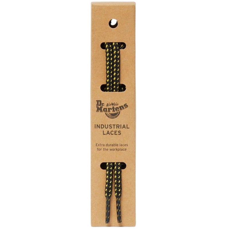 Load image into Gallery viewer, 36" Flat Cotton Laces Fits 4-5 Eye Dr. Martens Shoes Durable Pair - Black Yellow-0