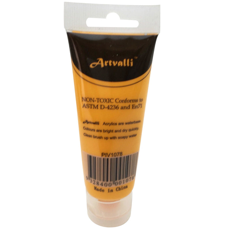 Load image into Gallery viewer, Acrylic Paint 75ml Tube Water Based Non Toxic Artist Craft - Medium Yellow-3
