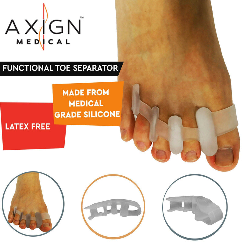 Load image into Gallery viewer, 1 Pair Axign Medical Silicone Gel Functional Toe Separator Bunion Protector Pain-2