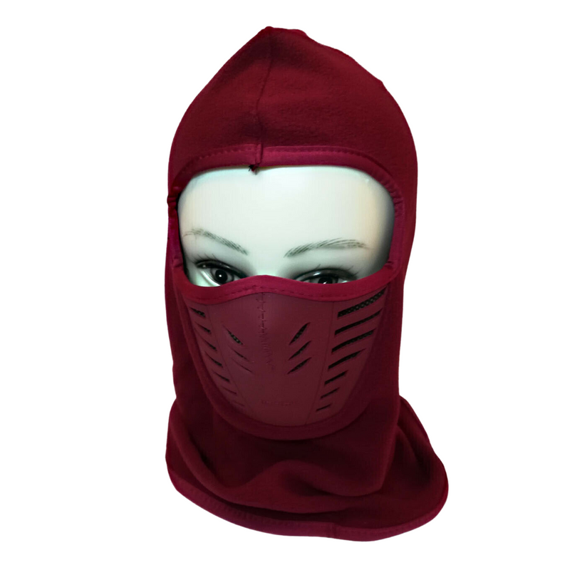 Load image into Gallery viewer, Thermal Fleece Balaclava Face Mask Windproof Ski Hood Neck Warmer - Burgundy-3