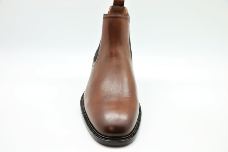Load image into Gallery viewer, Massa Leather Chelsea Boots Slip On Elastic Shoes - Cognac-3