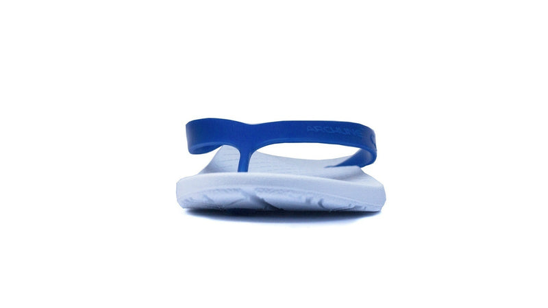 Load image into Gallery viewer, ARCHLINE Orthotic Thongs Arch Support Shoes Footwear Flip Flops Orthopedic - White/Blue-4
