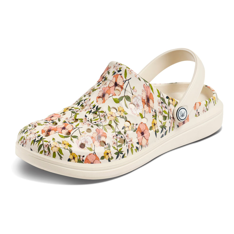 Load image into Gallery viewer, Varsity Clog - Bone-Summer Floral-1