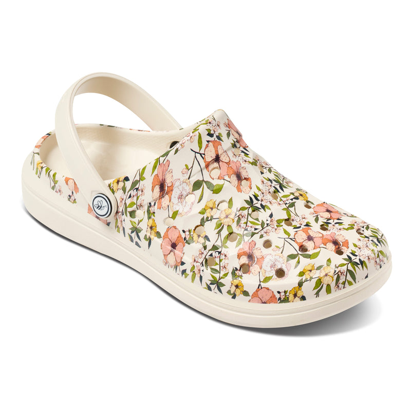 Load image into Gallery viewer, Varsity Clog - Bone-Summer Floral-3