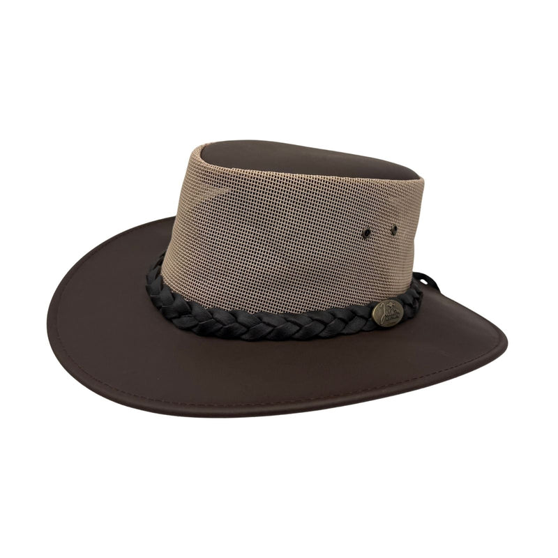 Load image into Gallery viewer, Jacaru 1221 The Aussie Breeze Hat – Leather & Mesh