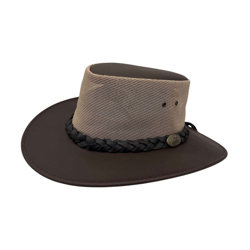 Load image into Gallery viewer, Jacaru 1221 The Aussie Breeze Hat – Leather & Mesh