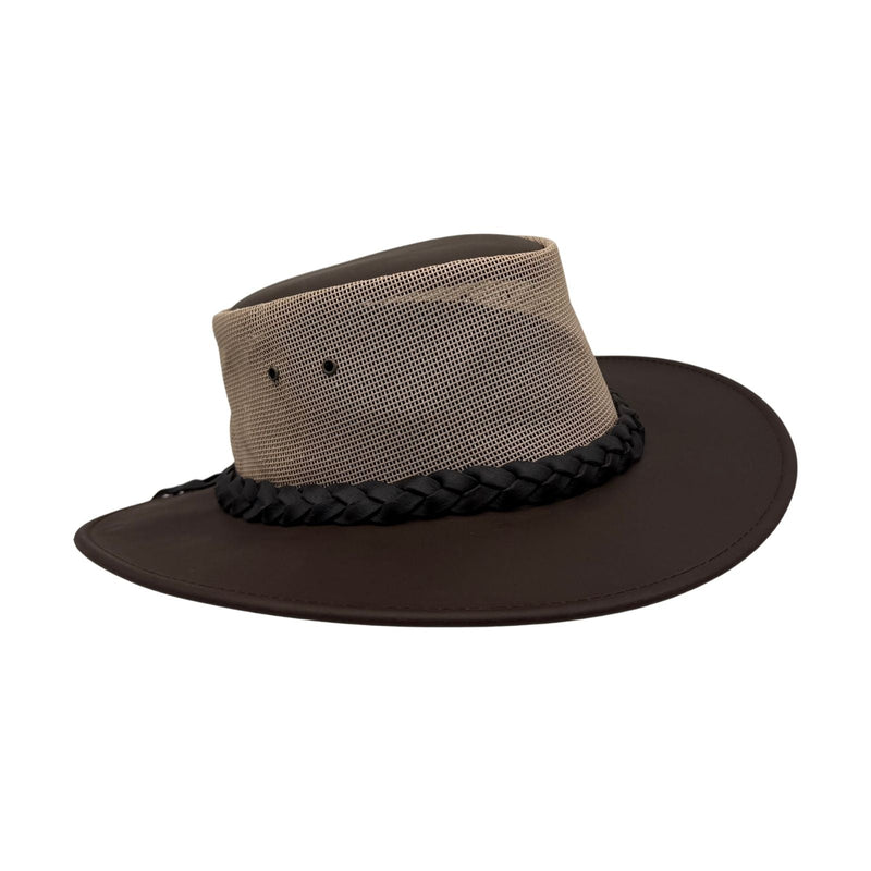 Load image into Gallery viewer, Jacaru 1221 The Aussie Breeze Hat – Leather & Mesh