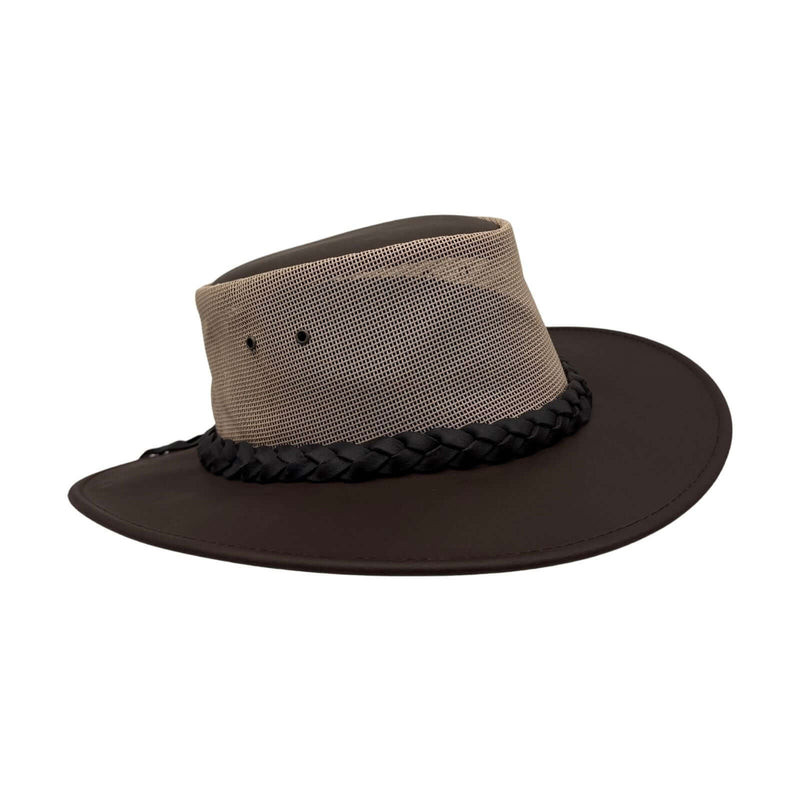 Load image into Gallery viewer, Jacaru 1221 The Aussie Breeze Hat – Leather & Mesh