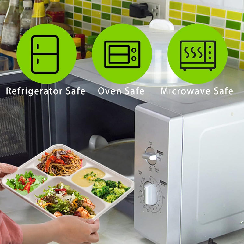 Load image into Gallery viewer, 240pcs Sugarcane Bagasse 5 Deep Compartment Lunch Paper Tray Plates 28x22cm Bulk-2