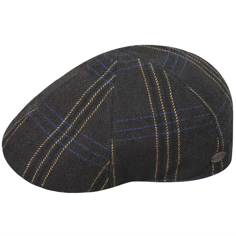 Load image into Gallery viewer, Bailey Mens Tress Pub Cap Flat Hat Fit for Autumn/Winter Season - Brown Stripe-1