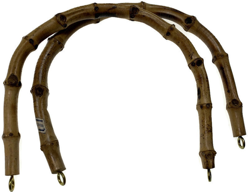 Load image into Gallery viewer, 1 Pair 100% Replacement Bamboo Handles Straps Handbag Handle MADE IN JAPAN Wooden-3