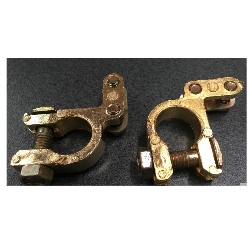Load image into Gallery viewer, 2pcs Battery Terminal Clamp Replacement Clips Brass Connector Auto Car Durable-3