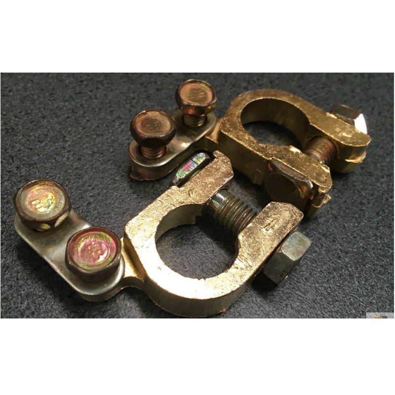 Load image into Gallery viewer, 2pcs Battery Terminal Clamp Replacement Clips Brass Connector Auto Car Durable-2