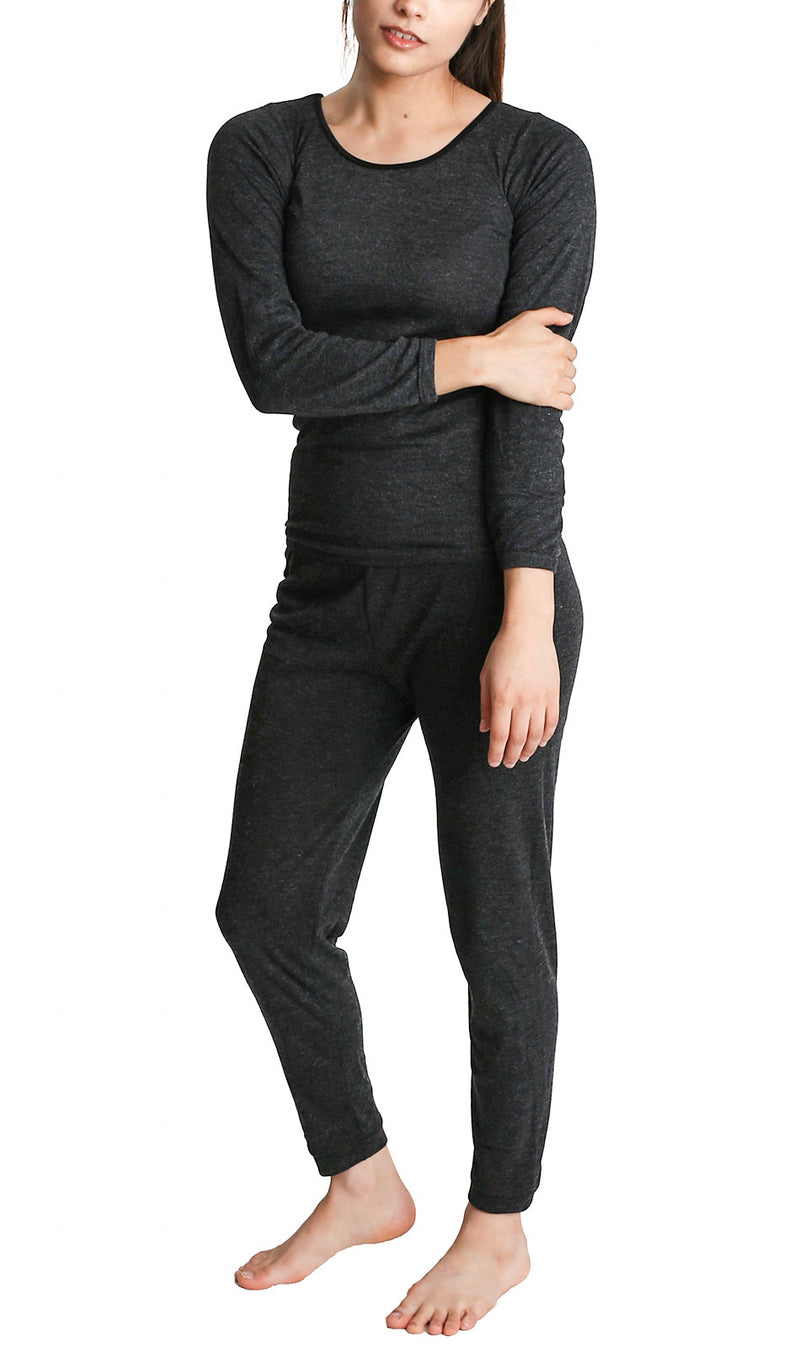 Load image into Gallery viewer, 2pcs Womens Merino Wool Blend Top & Pants Thermal Set Leggings Long Johns Underwear-10