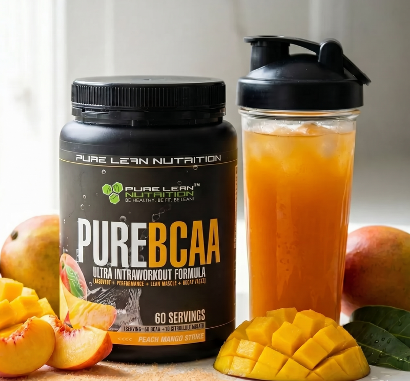 Load image into Gallery viewer, 420g Pure BCAA Intra Workout 60 Serves Branch Chain Amino Acids Recovery in Peach Mango-1