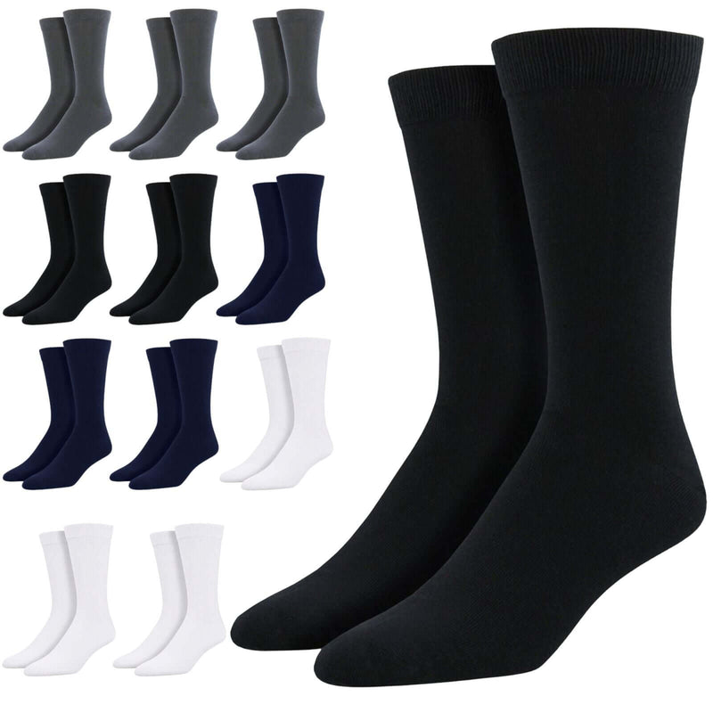 Load image into Gallery viewer, 12 Pairs Bamboo Derived Loose Top Socks Diabetic Comfort Circulation - Assorted-1