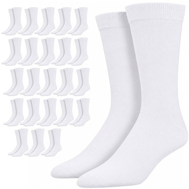 Load image into Gallery viewer, 24 Pairs Bamboo Derived Loose Top Socks Diabetic Comfort Circulation - White-1