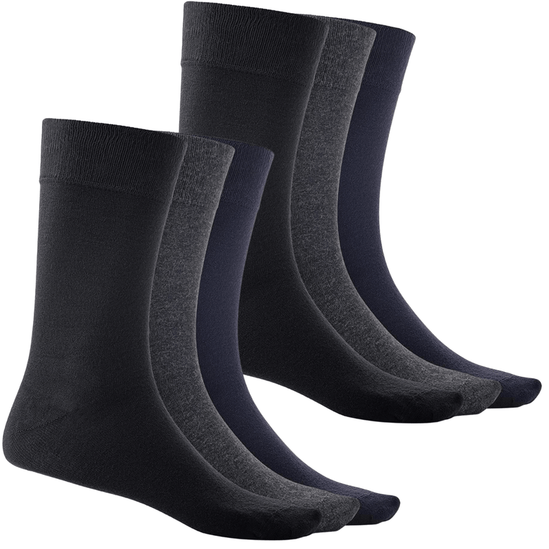 Load image into Gallery viewer, 6 Pairs Bamboo Derived Loose Top Socks Diabetic Comfort Circulation - Assorted-3