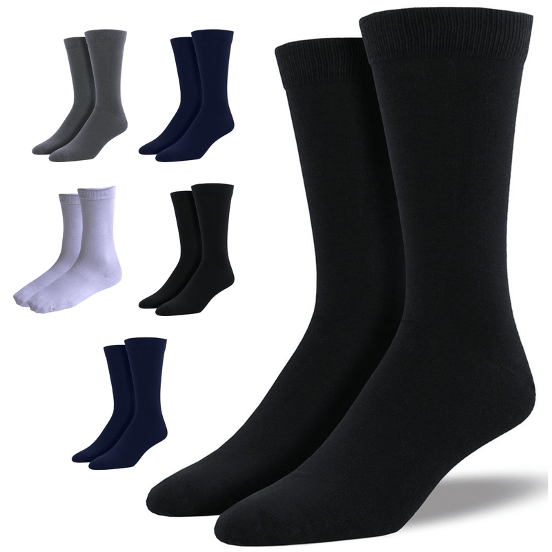 Load image into Gallery viewer, 6 Pairs Bamboo Derived Loose Top Socks Diabetic Comfort Circulation - Assorted-0