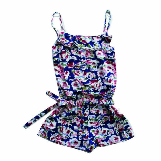 Load image into Gallery viewer, Girls Summer Playsuit Romper Jumpsuit Summer Outfit Lightweight - Blue - 16-0
