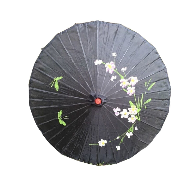 Load image into Gallery viewer, 12x PARASOL UMBRELLA Chinese Japanese Bamboo Flower Pattern 80cm Large BULK - Black-3