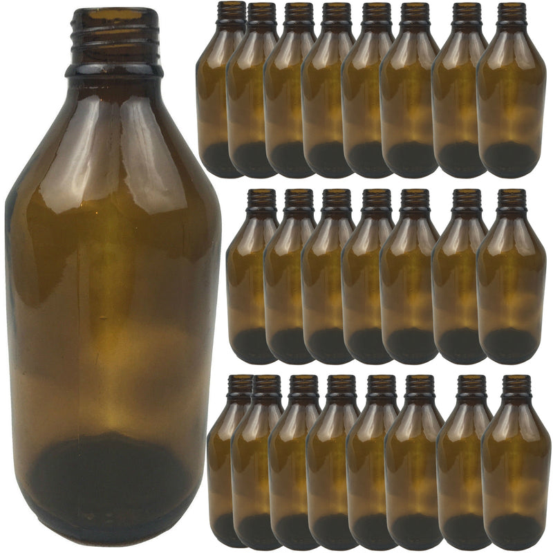 Load image into Gallery viewer, 24x 600ml Amber Glass Bottle Cosmetic Essential Oil General Purpose Storage-0