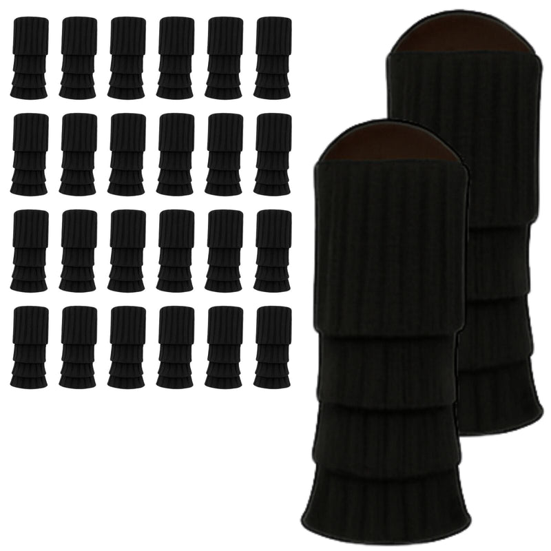 Load image into Gallery viewer, 24x Womens Leg Warmers Disco Winter Knit Dance Party Crochet Legging Socks Costume - Black-1