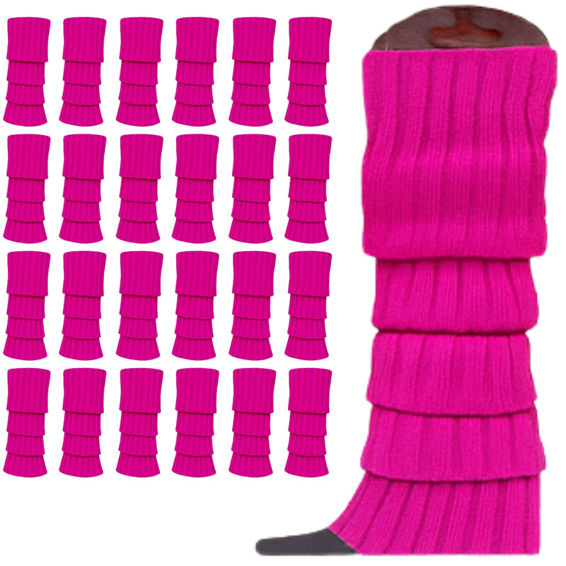 Load image into Gallery viewer, 24x Womens Leg Warmers Disco Winter Knit Dance Party Crochet Legging Socks Costume - Purple-2