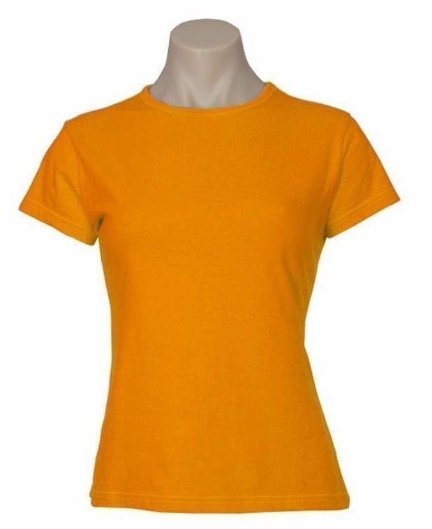 Load image into Gallery viewer, 5x Womens 100% Cotton T-Shirt Plain Basic Tee Casual Top in Orange-3