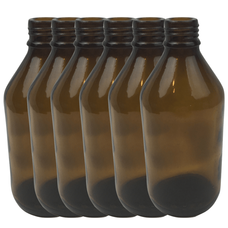 Load image into Gallery viewer, 6x 600ml Amber Glass Bottle Cosmetic Essential Oil General Purpose Storage-1