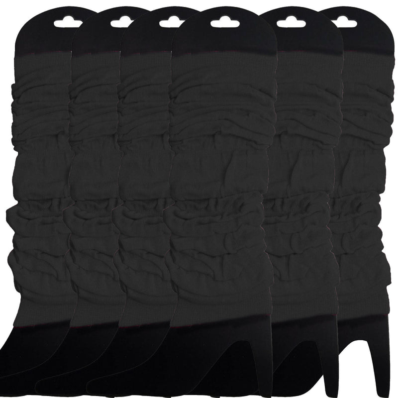 Load image into Gallery viewer, 6x LEG WARMERS Knitted Womens Neon Party Knit Ankle Fluro Dance Costume 80s BULK - Black-0