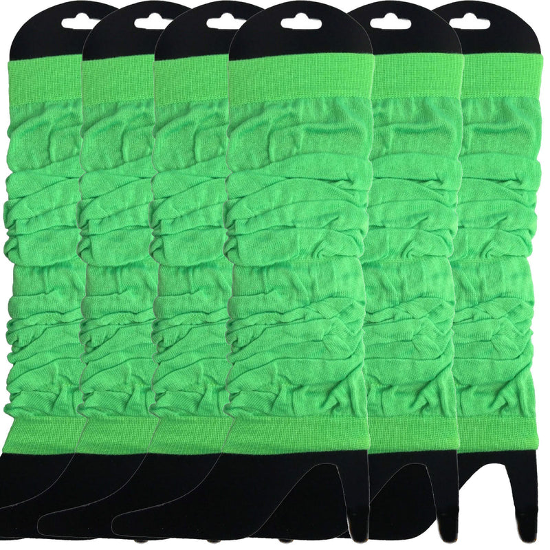 Load image into Gallery viewer, 6x LEG WARMERS Knitted Womens Neon Party Knit Ankle Fluro Dance Costume 80s BULK - Fluro Green-0