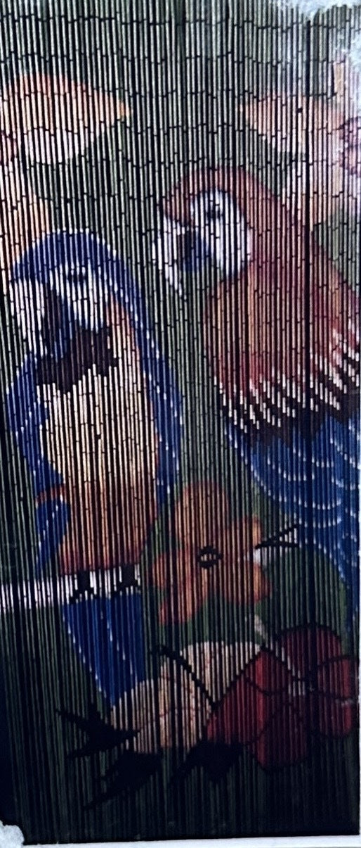 Load image into Gallery viewer, Deluxe Bamboo Door Curtain PARROTS Room Divider or Wall Art 90cm x 200cm-1