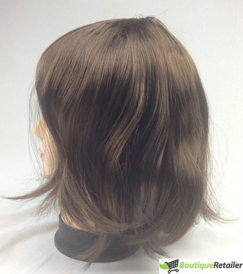 Load image into Gallery viewer, Bob Wig Costume Short Straight Fringe Cosplay Party Full Hair Womens Fancy Dress - Brown-2