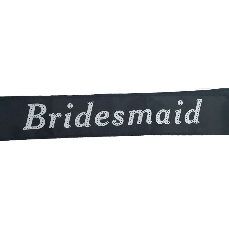 Load image into Gallery viewer, Hens Night Satin Sash Bridal Party Girls Wedding Bridesmaid Accessory - Black-2