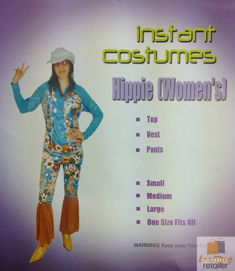 Load image into Gallery viewer, WOMENS HIPPIE COSTUME Fancy Dress 60s 70s Hippy Groovy Disco Retro Halloween-2