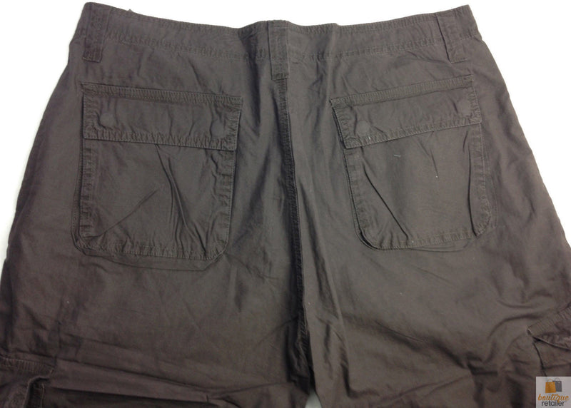 Load image into Gallery viewer, Mens 3/4 CARGO SHORTS Long Pants 100% COTTON Army Military Combat Summer - Brown-2