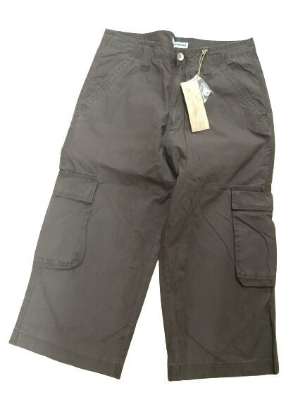 Load image into Gallery viewer, Mens 3/4 CARGO SHORTS Long Pants 100% COTTON Army Military Combat Summer - Brown-3
