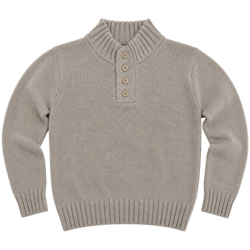 Load image into Gallery viewer, Mens Knit Pullover Jumper Stretch Winter Sweater - 4 Button Ivory 01 (KW16)-3