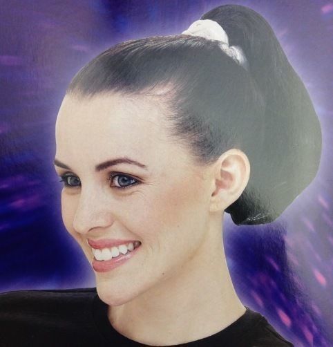 Load image into Gallery viewer, PONYTAIL WIG Long Hair Cosplay Extension Hairpiece Straight Bun Costume Party - Black-0