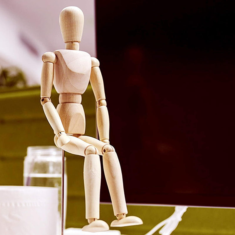 Load image into Gallery viewer, 12" Wooden Artists Male Mannequin Doll Sketch Draw Art Drawing Manikin Toy Model-4