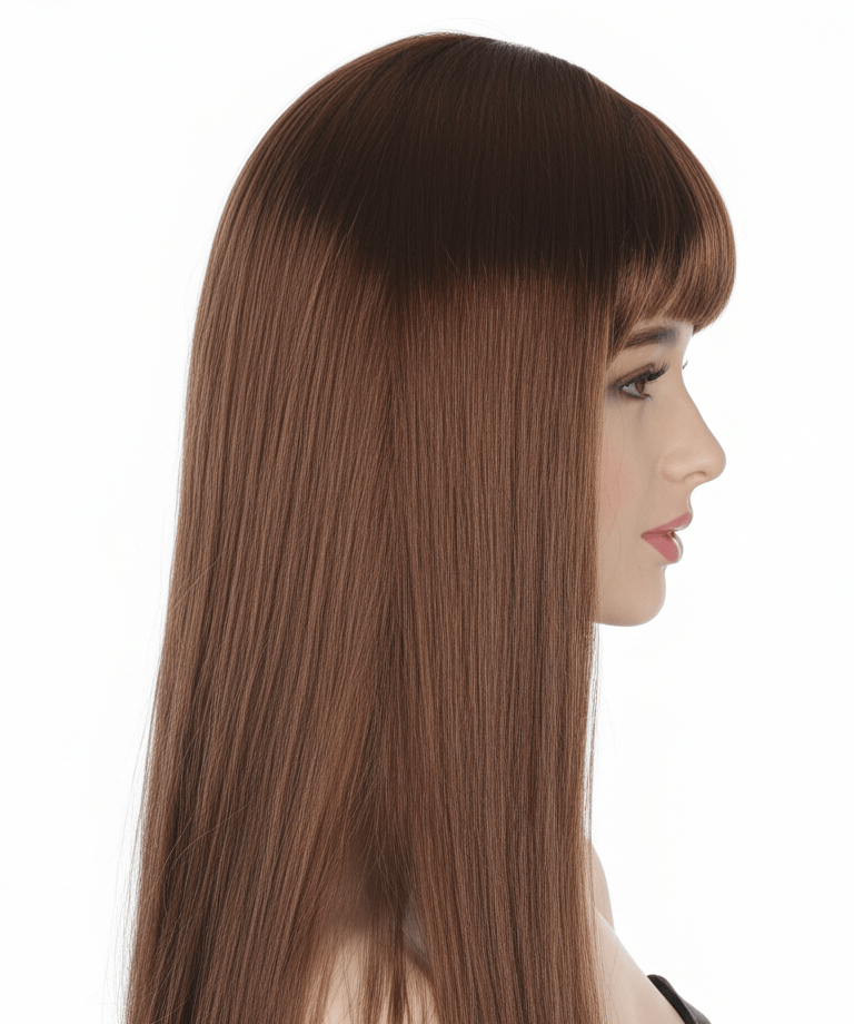 Load image into Gallery viewer, LONG WIG Straight Party Hair Costume Fringe Cosplay Fancy Dress 70cm Womens - Brown (22465)-2