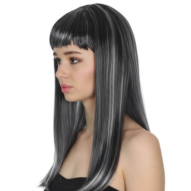 Load image into Gallery viewer, LONG WIG Straight Party Hair Costume Fringe Cosplay Fancy Dress 70cm Womens - Grey (22467)-2