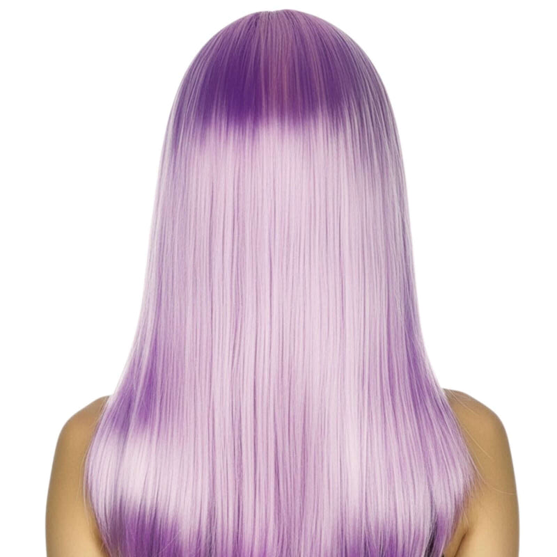 Load image into Gallery viewer, LONG WIG Straight Party Hair Costume Fringe Cosplay Fancy Dress 70cm Womens - Light Purple (22457)-2