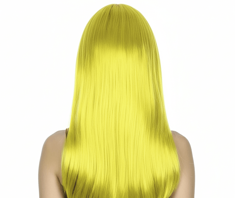 Load image into Gallery viewer, LONG WIG Straight Party Hair Costume Fringe Cosplay Fancy Dress 70cm Womens - Yellow (22461)-2