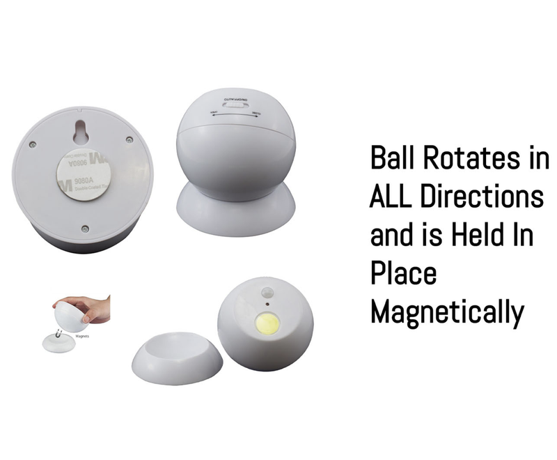 Load image into Gallery viewer, Brillar Motion Activated Swivel Ball Light - White-2