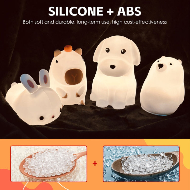 Load image into Gallery viewer, Brillar Cute Squishy Colour Changing Night Light for Kids - Bunny Rabbit-4