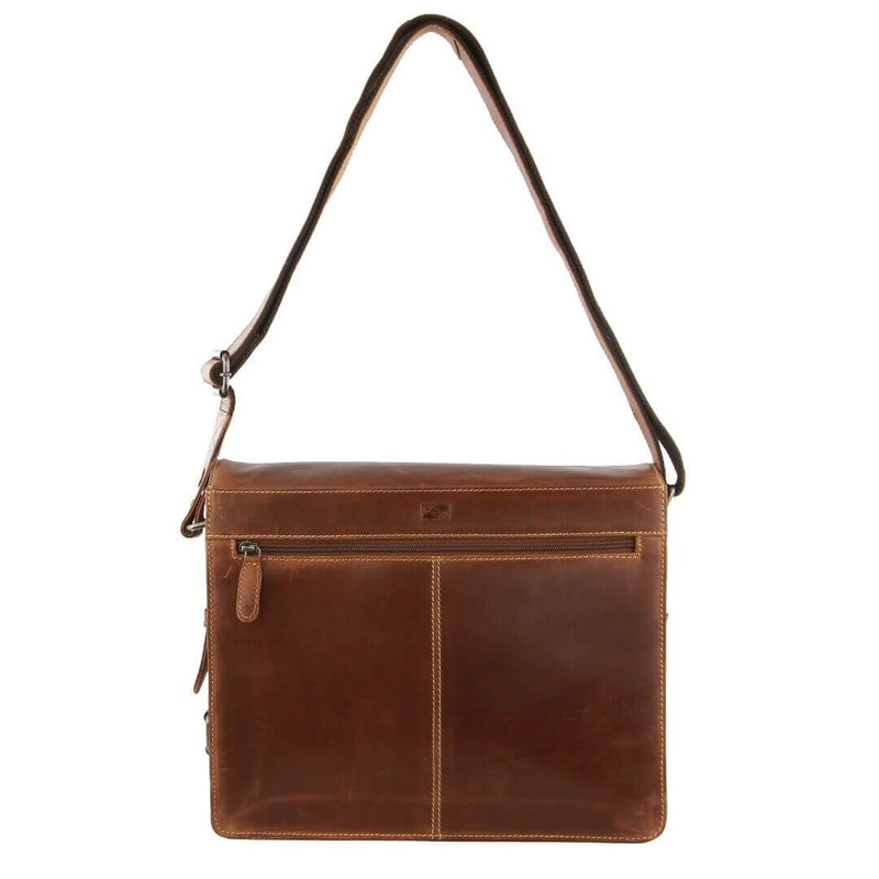 Load image into Gallery viewer, Billy The Kid Mens Genuine Leather Shoulder Bag Western in Cognac-2